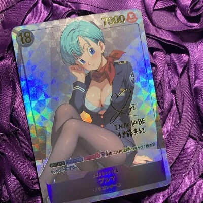 Bulma DRAGON BALL Z Ladies Girl Goddess WAIFU ACG Anime Holo Card Beauty - Image 1 of 4