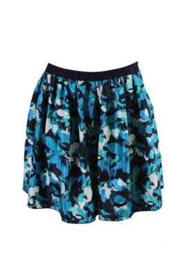 Speechless Juniors Blue Floral A-Line Skirt 11 - Image 1 of 3
