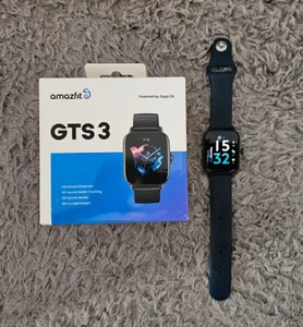 SMARTWATCH AMAZFIT GTS 3 GRAPHITE BLACK OROLOGIO FITNESS CINTURINO SILICONE BLU - Foto 1 di 2