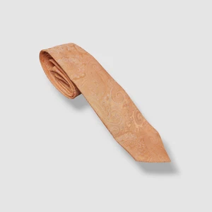 Nick Graham Men's Orange Paisley Print Classic Self-Tie Neck-Tie 54X3.0 - Picture 1 of 1