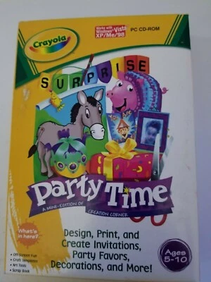 Crayola Party Time Windows CD ROM. Design, Print, Create Decorations . AGES 5-10 - Image 1 of 4