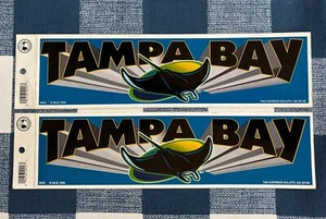 Tampa Bay RAYS Bumper Stickers MLB Rare Dated 1995 When Franchise Was Created - Picture 1 of 2