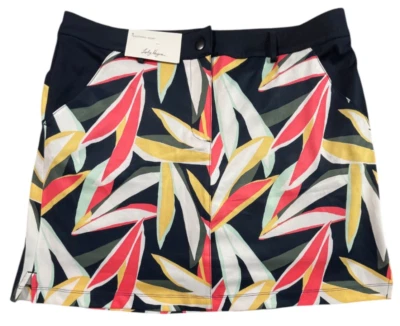 Lady Hagen Retro Leaf Dark Navy Desert Get Away 17" Traditional Skort SIZE-12 - Изображение 1 из 4