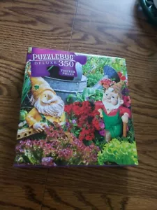 350 Pieces Jigsaw Puzzle Gnome Garden Puzzlebug Deluxe 20 X 12 New And Sealed - Picture 1 of 4