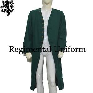 18th Century Green Wool Regency Fashion Period Court Regency Coat Men Frock Coat - Picture 1 of 6