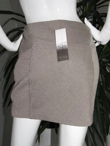NEW KENSIE TEXTURED SMOKEY TAUPE LINED SEXY FITTED TWEED MINI SKIRT SIZE 2 - Picture 1 of 15