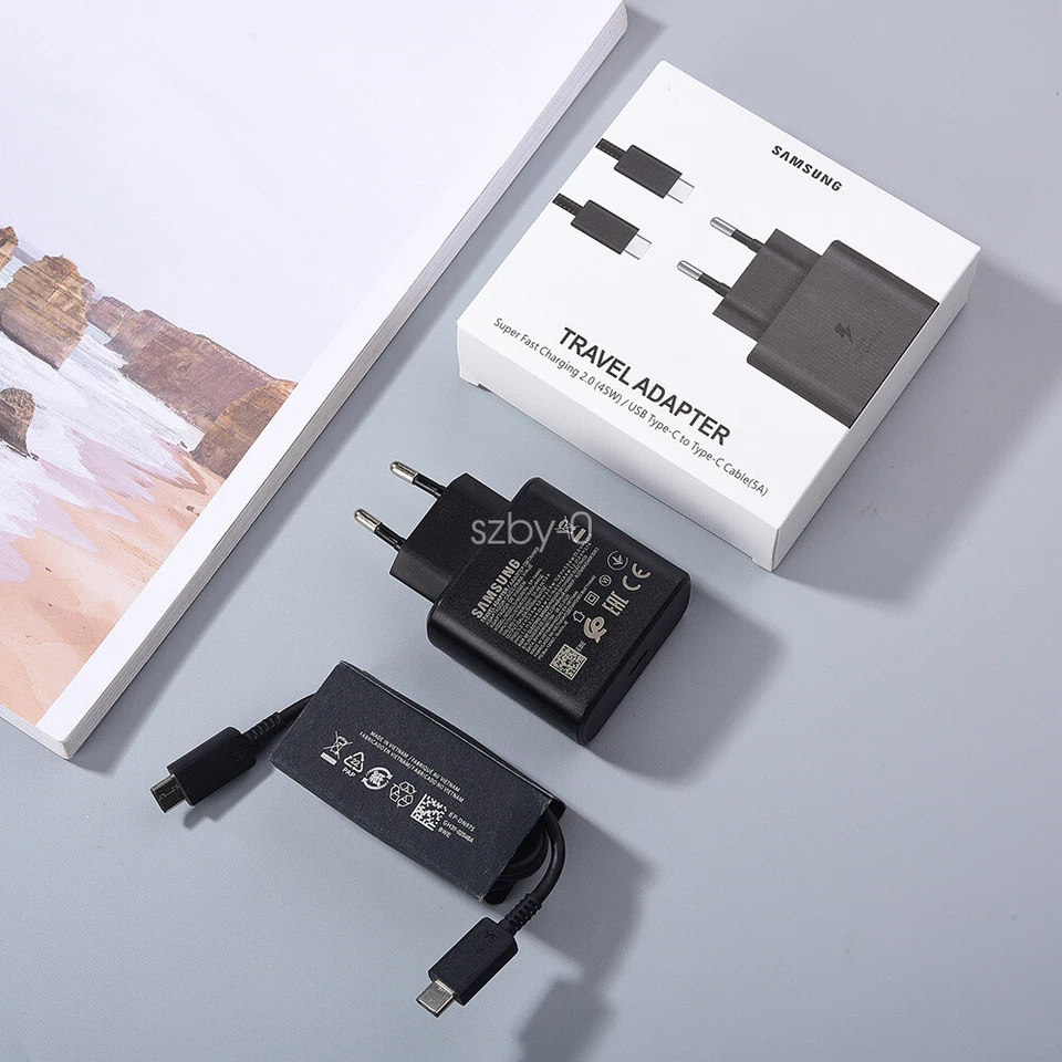 Caricabatterie Samsung EP-TA845 45W USB-C con Cavo - Nero