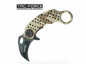 Tac Froce TF-621DM Spring Assist Folding Knife - Yellow Camo Karambit Tactical - Picture 1 of 1