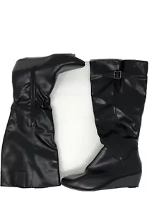 A NEW DAY Damen-Stiefel 10 große Kunstleder mit niedrigem Keilabsatz - Bild 1 von 9