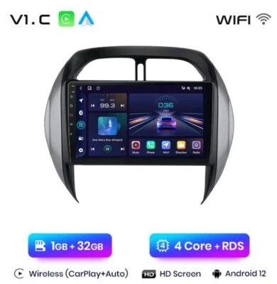 RADIO 2 DIN 9" PARA TOYOTA RAV 4 03/05 ANDROID GPS BLUETOOTH NAVEGADOR CARPLAY - Imagen 1 de 4