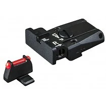 FUSION FIREARMS Adjustable Sight Set Black Serrated Red Front for Sig Sauer P220,225,226,228,320