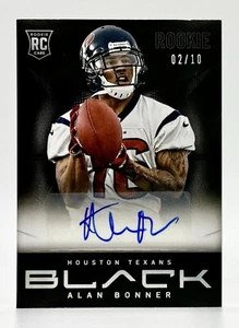 2013 Panini Black Platinum #103 Alan Bonner RC Auto 2/10 Houston Texans - Picture 1 of 2