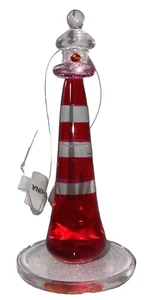 Faro Farbo Luces Vidrio 3 1/4" t Faro Figura Roja Cuerno de Acuario. - Imagen 1 de 1