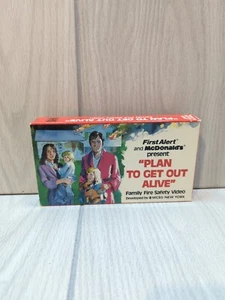 VTG 1988 VHS First Alert McDonald's PLAN TO GET OUT ALIVE Fire Safety PROMO - Picture 1 of 3