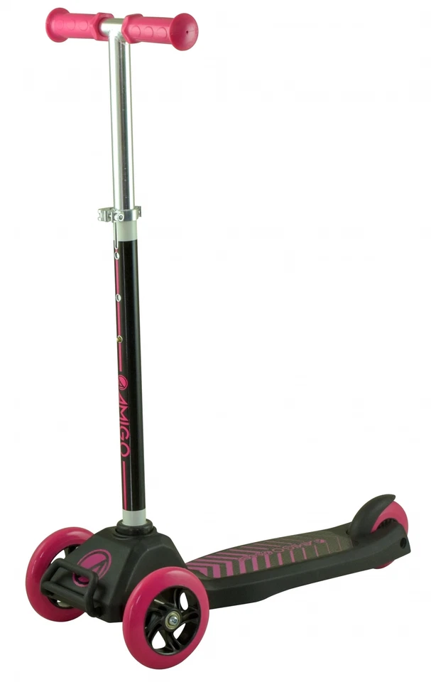 Kinder Roller Kinderroller Scooter für Kinder verstellbare Höhe 3 Räder Pink - Bild 1 von 3