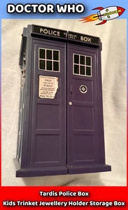 Caja de policía Doctor Who Tardis niños baratija joyero caja vintage vendida usada - Imagen 1 de 11