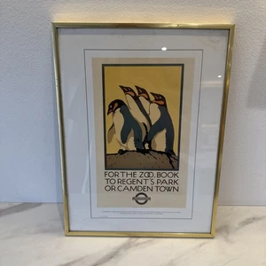1930 London Underground Gemälde Wandbild Poster - Pinguine von Charles Paine - Bild 1 von 4