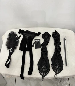 1920s Gatsby Accessories Women Flapper Headband Gloves Stockings Earrings Smoke - Picture 1 of 14