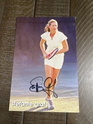 STEFFI GRAF HAND SIGNED PROMO CARD TENNIS AUTOGRAPH - Image 1 of 3