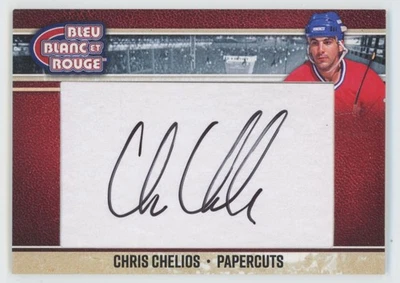 2018-19 President's Choice Bleu Blanc Et Rouge Papercuts Chris Chelios Auto - Image 1 of 2