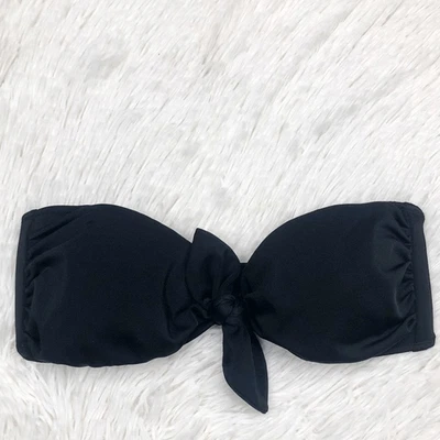 Top de bikini Victoria’s Secret Swim negro sin tirantes talla XS Foto 1 de 4