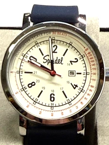 Speidel Analog Quarz Uhr Silikon schwarzes Band neue Batterie - Bild 1 von 5
