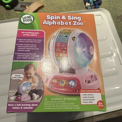 LeapFrog Spin and Sing Alphabet Zoo, Interactive Teaching Toy for Baby NEW - Image 1 of 2
