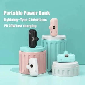 Mini Banco de Alimentación Portátil Cargador Rápido Batería Externa 5000mAh para iPhone Tipo-C - Imagen 1 de 16