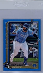 2025 Topps Salvador Perez Chrome Blue Refractor /150 Royals - Picture 1 of 2