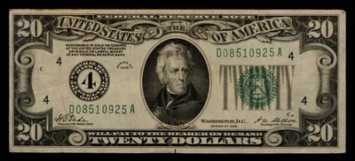 FR 2050-D $20 1928 Federal Reserve Note US - VF - SKU-CA1817 - Image 1 of 2