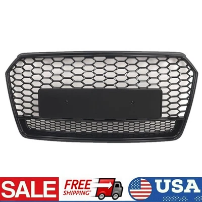 HONEYCOMB SPORT MESH RS7 STYLE GRILLE GRILL BLACK FOR AUDI A7 S7 2016-2018 - Image 1 of 4