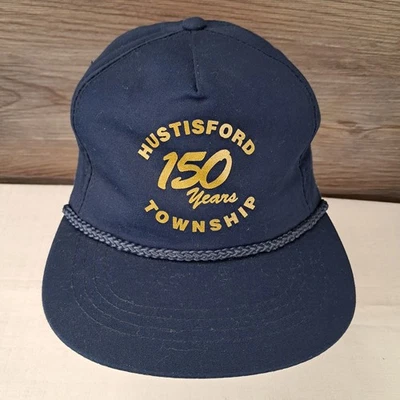 Gorra de colección Hustisford Township 150 años azul Yupoong cuerda Snapback Foto 1 de 4