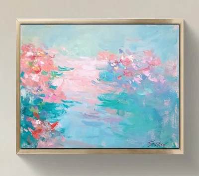 Pintura impresionista original sobre lienzo de 14x11 pulgadas - Firmada por el artista Foto 1 de 4