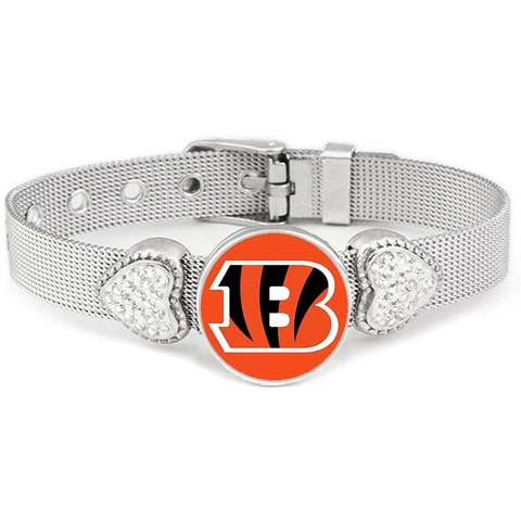 Cincinnati Bengals Women's Adjustable Silver Bracelet Jewelry Gift D26 Cover