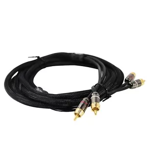 Full Tilt Audio HQ Serie 10 Fuß RCA vergoldete Spitze 2-Kanal-Kabel FT-RCA10,0-HQ - Bild 1 von 4