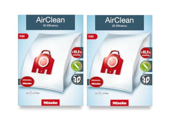 NEW (2) Miele FJM AirClean 3D Efficiency Vacuum Dustbags 8 Bags & 4 Filters - Image 1 of 1