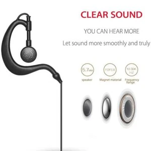 Headset Earpiece Earphone with Mic For Walkie Talkie --us UV-5R Baofeng . - Picture 1 of 10