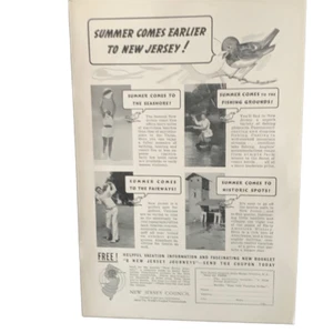 Anuncio de anuncio temprano de verano de Nueva Jersey 1938 vintage - Imagen 1 de 3