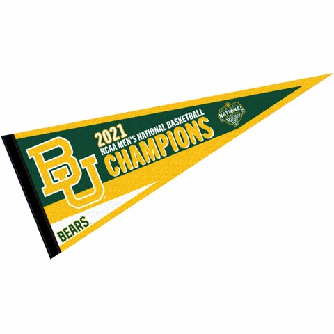 Baylor BU Bears Basketball 2021 National Champions Pennant Banner Cover