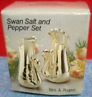 Nib Wm A Rogers Silverplate Swan Salt And Pepper Shakers Oneida Appr 2 3 4T Japan