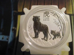 2022 AUSTRALIAN LUNAR YEAR OF THE TIGER ONE HALF OUNCE - Picture 1 of 6