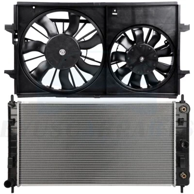 Kit de radiador de carro e ventilador de refrigeração adequado para 2008 2009 2010-2012 Chevrolet Malibu - Imagem 1 de 4