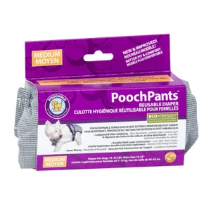 POOCHPANTS REUSABLE DOG DIAPER MED 15-35lbs 18” x 25” inch waist - Picture 1 of 1