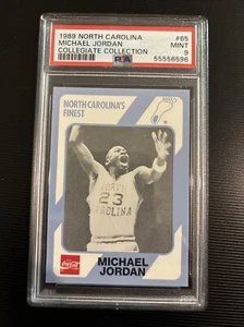 1989 North Carolina Collegiate Collection #65 Michael Jordan HOF PSA 9 MINT - Bild 1 von 2