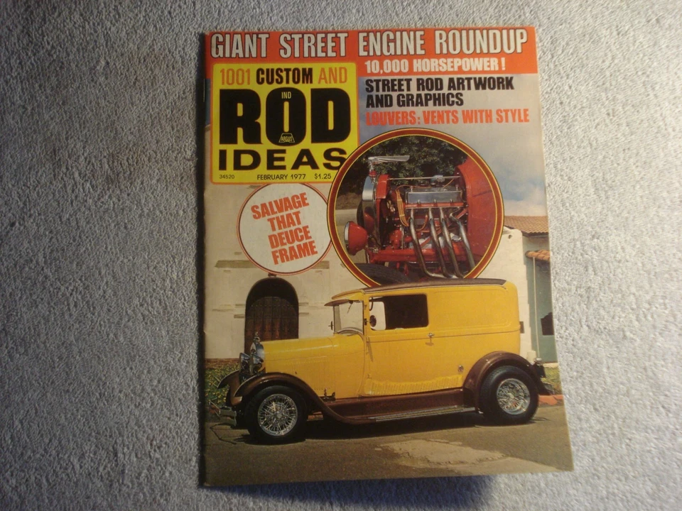 1001 Custom and Rod Ideas 1977 February Winter VINTAGE Hot Rods and Custom Cars - Image 1 of 1