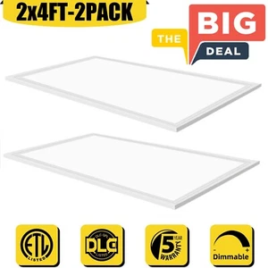 LED Indoor Flat Panel 2X4 75W 5000K 120-277V, Drop Ceiling Lights,0-10V Dimmable - Picture 1 of 14