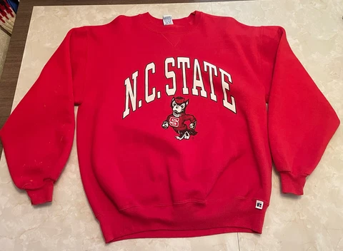 Distressed Vintage NC State sweatshirt size adult XL SPOTS Cover
