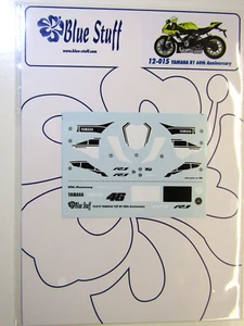 Blue Stuff Decal Sheet 1:12 Scale Yamaha R1 60th Anniversary suit Tamiya Kit - Picture 1 of 8