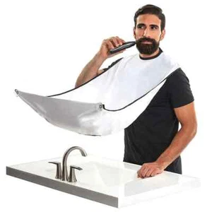 Shaving Apron Beard Catcher Cape Care Bib Face Cleaning Hairdresser for Man - Picture 1 of 23