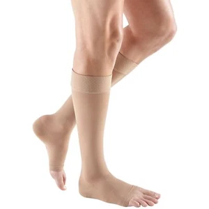 MEDIVEN PLUS WIDE PETITE CALF OPEN TOE SILICONE 30-40 Compression Stockings Size - Picture 1 of 5